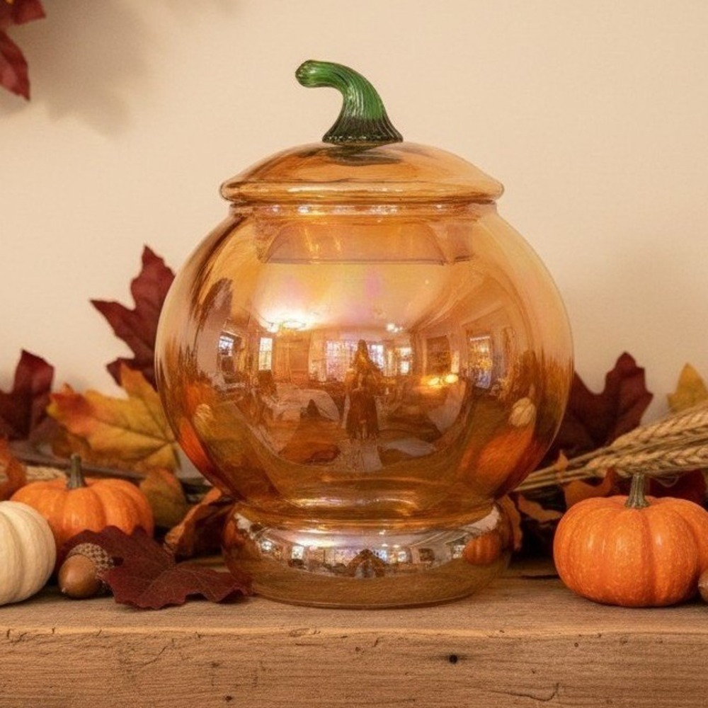 Princess House Pumpkin Cookie‎ Jar, Vintage Footed Treat Storage, Fall Decor